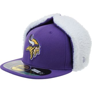 NEW ERA Mens Minnesota Vikings On Field Dog Ear 59FIFTY Fitted Cap   Size 7.