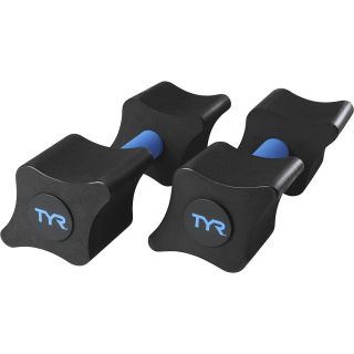 TYR Aquatic Resistance Dumbbells, Black/blue