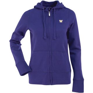 Antigua Womens Washington Huskies Signature Hooded Full Zip Sweatshirt   Size