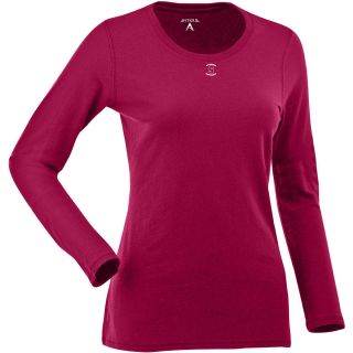 Antigua Womens Stanford Cardinals Relax LS 100% Cotton Washed Jersey Scoop