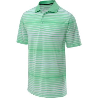 NIKE Mens Key Bold Heather Stripe Golf Polo   Size 2xl, Green/silver
