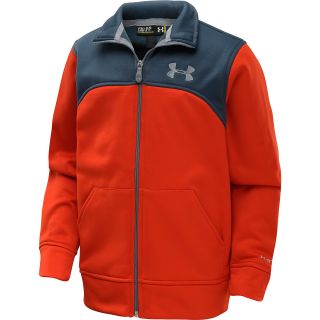 UNDER ARMOUR Boys Armour Fleece Storm Jacket   Size Large, Dk.orange