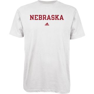adidas Mens Nebraska Cornhuskers School Block Short Sleeve T Shirt   Size