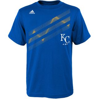 adidas Youth Kansas City Royals Laser Field Short Sleeve T Shirt   Size Large