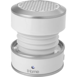 IHOME GlowTunes Rechargeable Mini Speaker, White