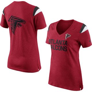 NIKE Womens Atlanta Falcons Fan Top V Neck Short Sleeve T Shirt   Size Medium,
