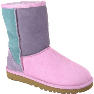 UGG Girls Classic Patchwork Winter Boots   Size 4, Rose