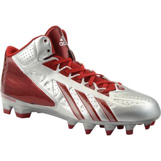 adidas Mens Filthy Quick Mid Football Cleats   Size 9, Platinum/red