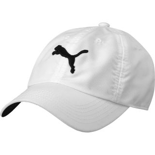 PUMA Mens Tech Cat Logo Adjustable Golf Hat, White