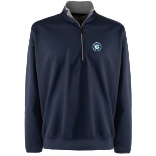 Antigua Mens Seattle Mariners Leader Heavy Jersey 1/4 Zip Pullover   Size