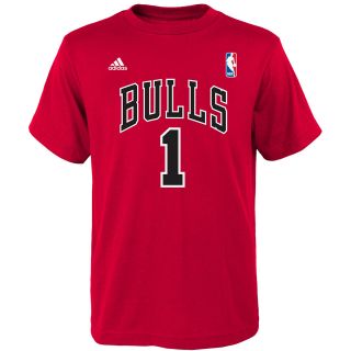 adidas Youth Chicago Bulls Derrick Rose Game Time Name And Number Short Sleeve