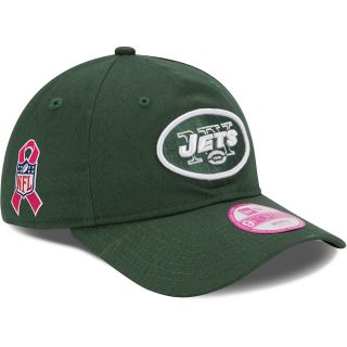 NEW ERA Womens New York Jets Breast Cancer Awareness 9FORTY Adjustable Cap,