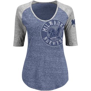 MAJESTIC ATHLETIC Womens Milwaukee Brewers League Excellence T Shirt   Size