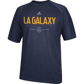 adidas Mens Los Angeles Galaxy Authentic ClimaLite Short Sleeve T Shirt   Size