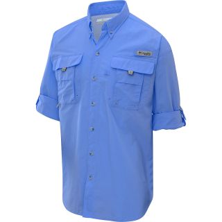COLUMBIA Mens Bahama II Long Sleeve Woven Shirt   Size Large, Vivid Blue