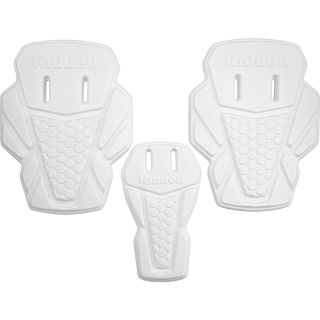 RIDDELL Youth 3 Piece Hip Pad Set with Slots, White