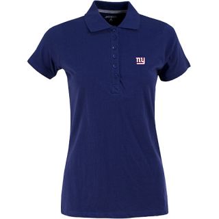 Antigua Womens New York Giants Spark 100% Cotton Washed Jersey 6 Button Polo  