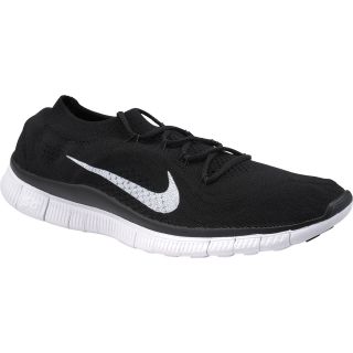 NIKE Mens Free Flyknit+ Running Shoes   Size 8.5, Black/white