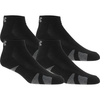 UNDER ARMOUR Mens HeatGear Training Lo Cut Socks, 4 Pack   Size Medium, Black