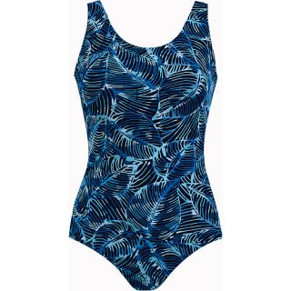 Dolfin Moderate Scoop Back Lap Suit Solid Print   Size 8, Blu Bali (66525 452 