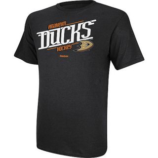 REEBOK Mens Anaheim Ducks Custom Hockey Short Sleeve T Shirt   Size Small,