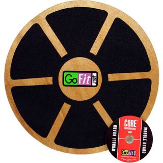 GoFit Ultimate 15 ULTIMATE 15 Adjustable Round Wood Balance Board w/ DVD (GF 