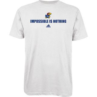adidas Mens Kansas Jayhawks Impossible Is Nothing T Shirt   Size Medium,