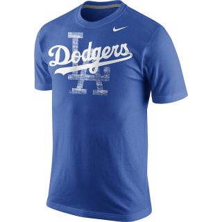 NIKE Mens Los Angeles Dodgers Team Issue Woodmark Short Sleeve T Shirt   Size