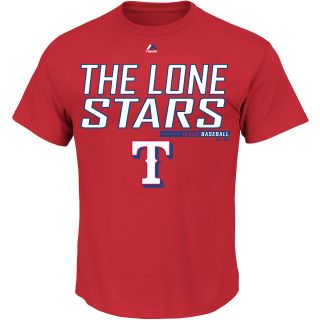 MAJESTIC ATHLETIC Mens Texas Rangers Laser Like Focus Short Sleeve T Shirt  