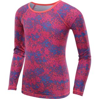 CAPEZIO Girls Future Star Active Printed Long Sleeve Compression T Shirt  
