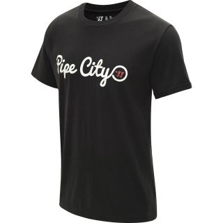 WARRIOR Mens Pipe City 50/50 Short Sleeve T Shirt   Size Xl, Black