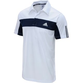 adidas Mens Galaxy Short Sleeve Tennis Polo Shirt   Size Xl, White/navy