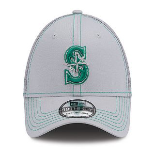 NEW ERA Mens Seattle Mariners Gray Neo 39THIRTY Stretch Fit Cap   Size S/m,