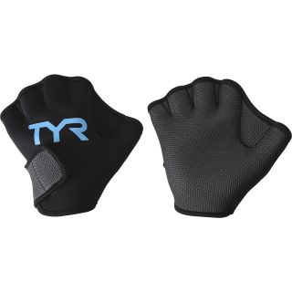 TYR Aquatic Resistance Gloves   Size Small, Black/blue