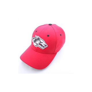 ZEPHYR Mens New Mexico Lobos Z Fit Lobo Logo Stretch Fit Cap   Size Large, Red
