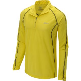 ASICS Mens Racer 1/4 Zip Running Pullover   Size Medium, Yellow