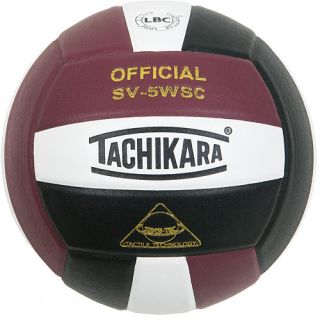 Tachikara SV5WSC Sensi Tec Composite Volleyball, Cardinal/white/black (SV5WSC.