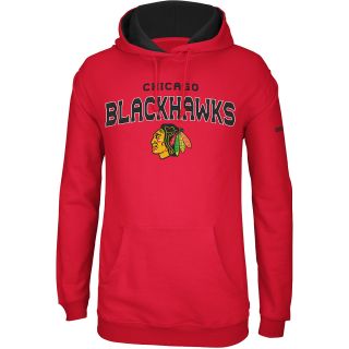 REEBOK Mens Chicago Blackhawks Playbook Fleece Hoody   Size Medium, Red