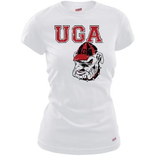MJ Soffe Womens Georgia Bulldogs T Shirt   White   Size Large, Georgia