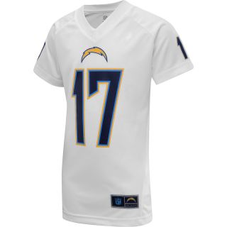 NFL Team Apparel Girls San Diego Chargers Philip Rivers Name And Number White V 