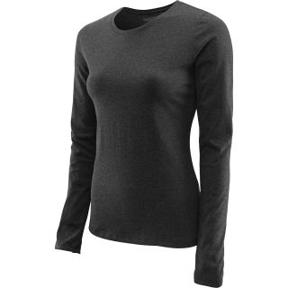 NEW BALANCE Womens Heather Long Sleeve Shirt   Size Small, Black
