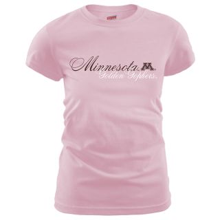 MJ Soffe Womens Minnesota Golden Gopher T Shirt   Soft Pink   Size Small,