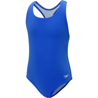 SPEEDO Girls Learn To Swim Racerback Swimsuit   Size 6x, Deep Blue