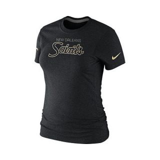NIKE Womens New Orleans Saints Script Tri Blend T Shirt   Size Medium,