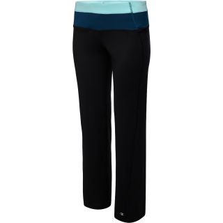 CHAMPION Womens PowerTrain Absolute Workout Pants   Size Xl, Black/turquoise