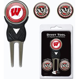 Team Golf University of Wisconsin Badgers 3 Marker Signature Divot Tool Pack
