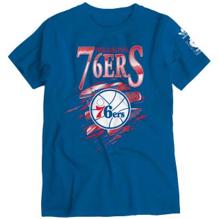 adidas Youth Philadelphia 76ers Retro Short Sleeve T Shirt   Size Small, Royal