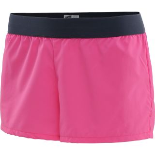 SOFFE Juniors 4 Way Stretch Run Shorts   Size Large, Neon Pink