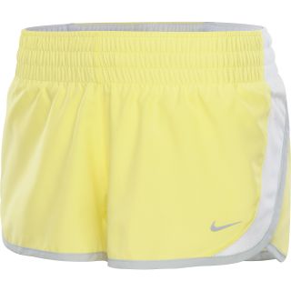 NIKE Womens Dash Running Shorts   Size Xl, Yellow/white