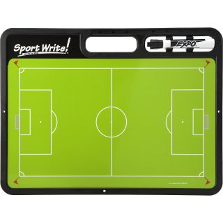 SPORT WRITE Soccer Dry Erase Coachs Board, White